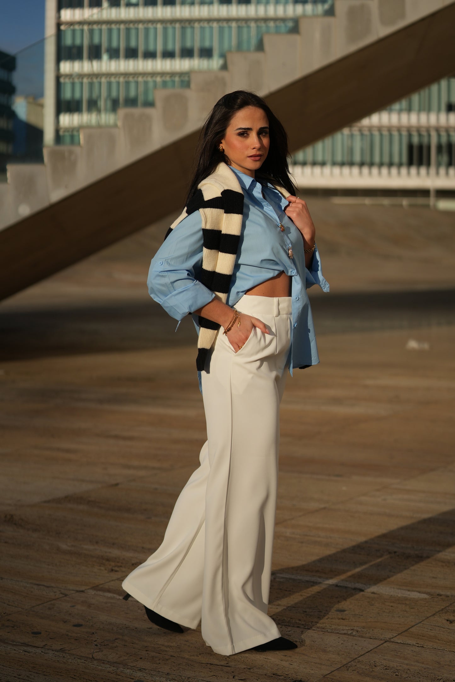 Calça clássica branca