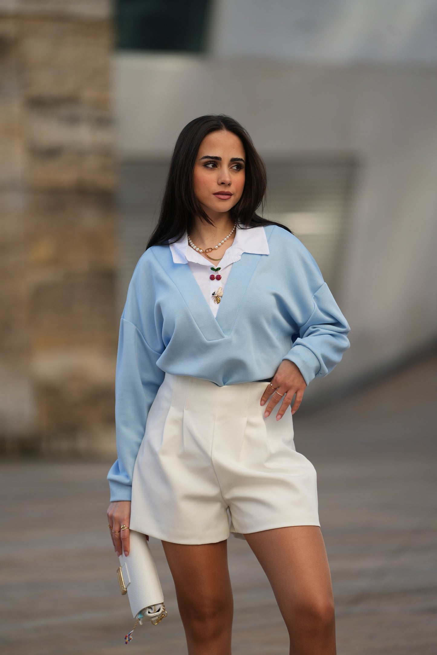 Camisola Cherry azul