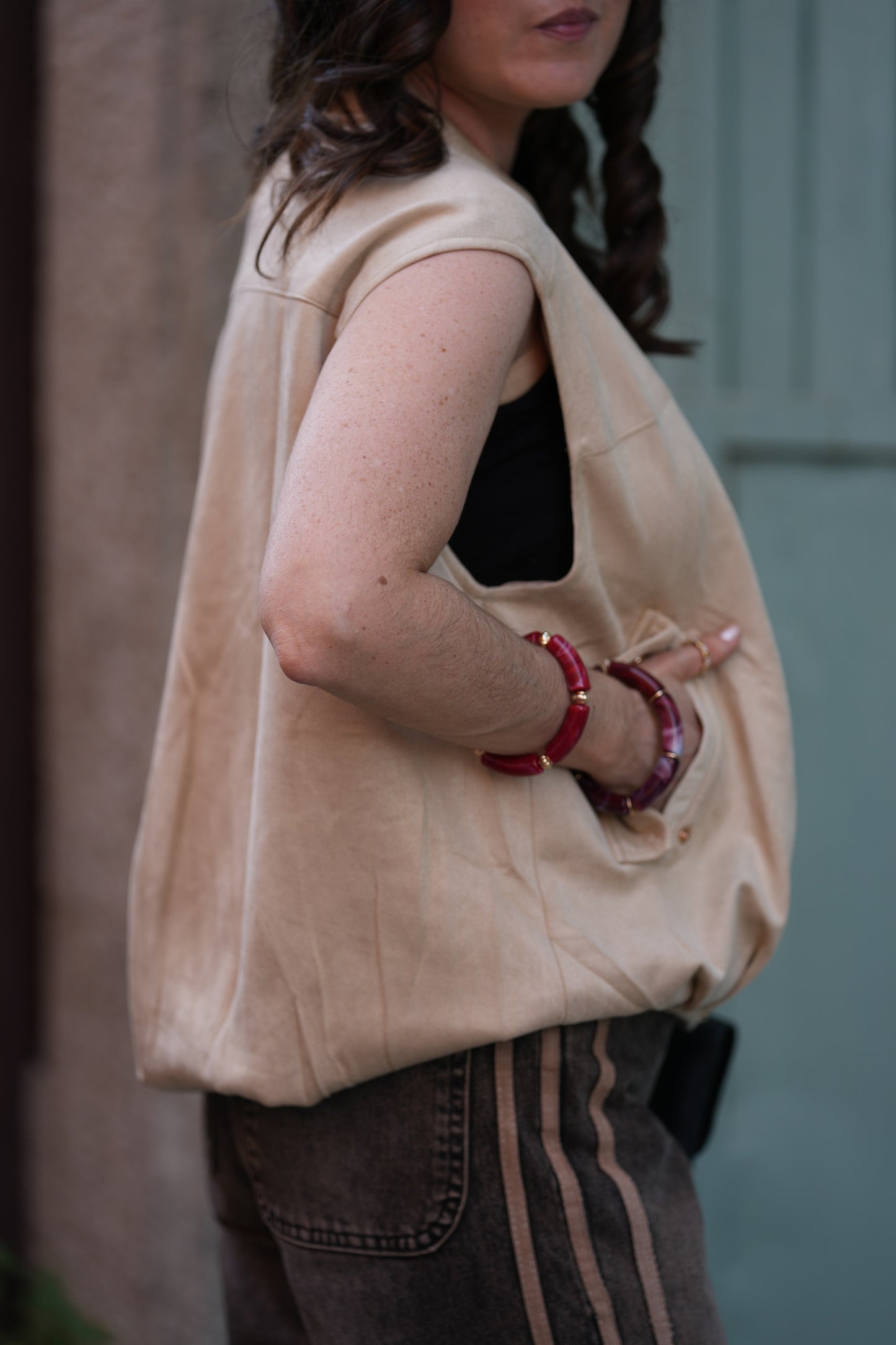 Colete camurça trend