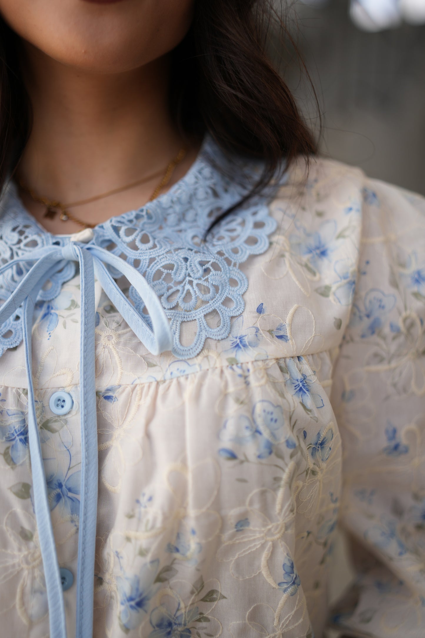 Camisa Blue Flowers