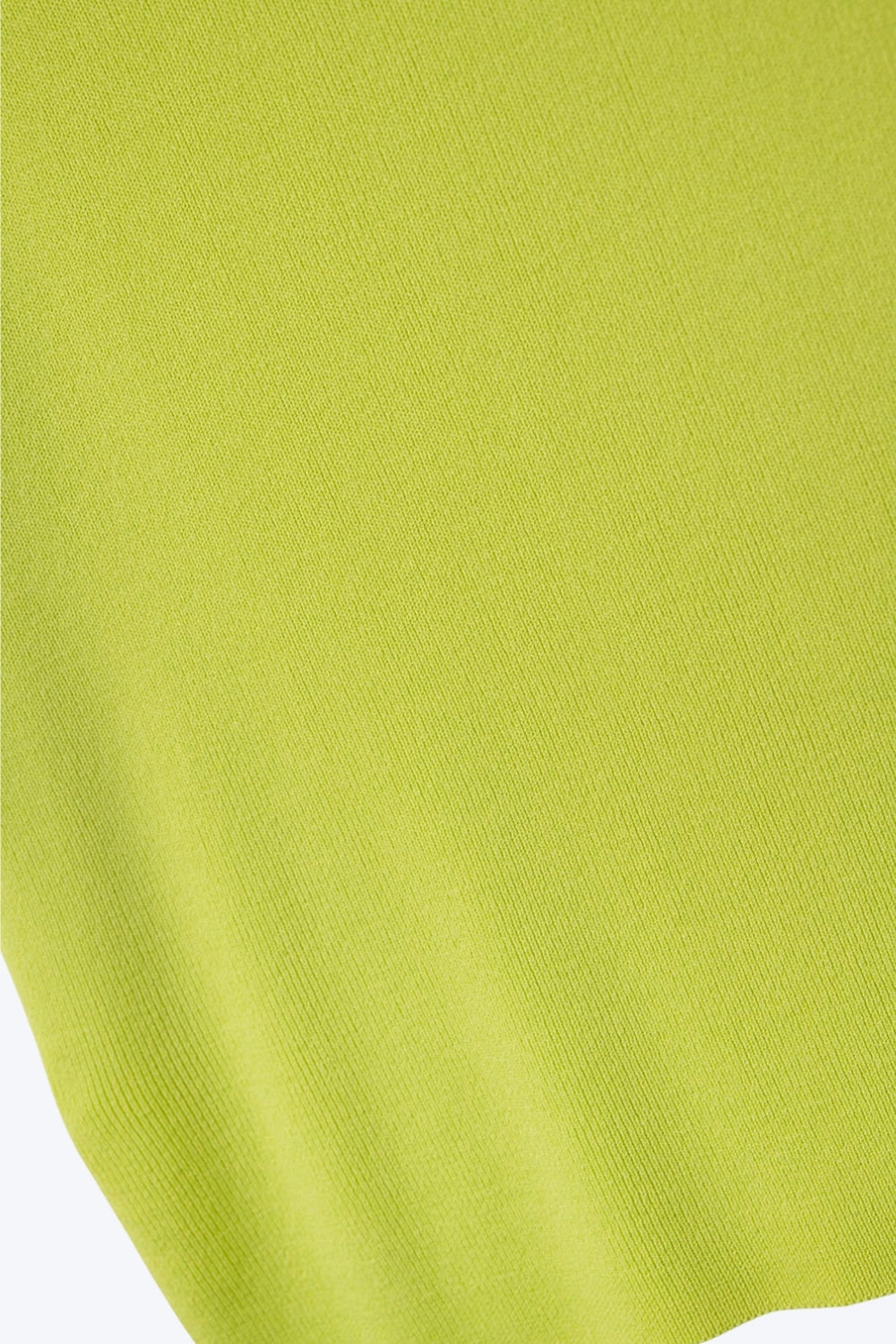 Camisola com gola redonda com nervuras em verde lima