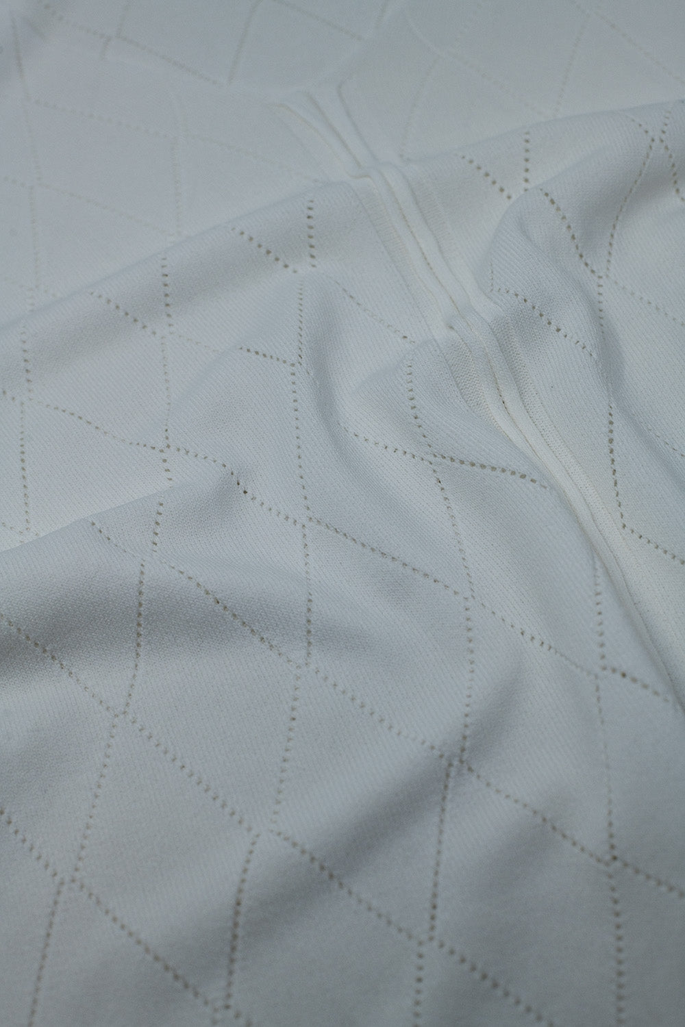 Camisola de manga curta branco com padrão Argyle