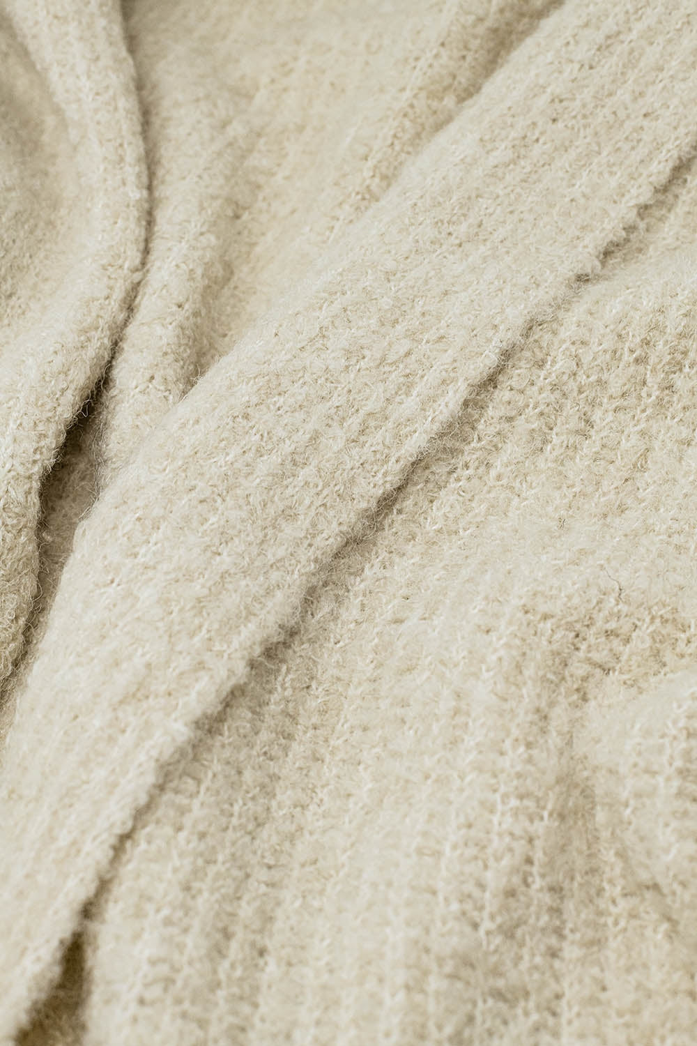 cargidan de malha maxi fofo em creme