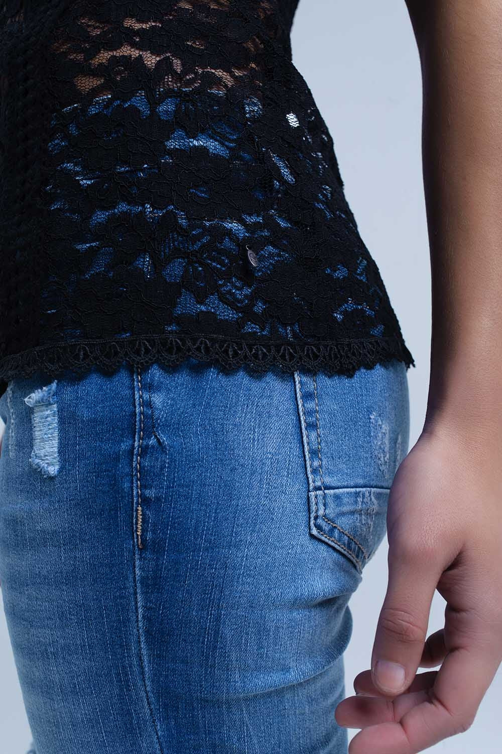 Jeans skinny con strappi