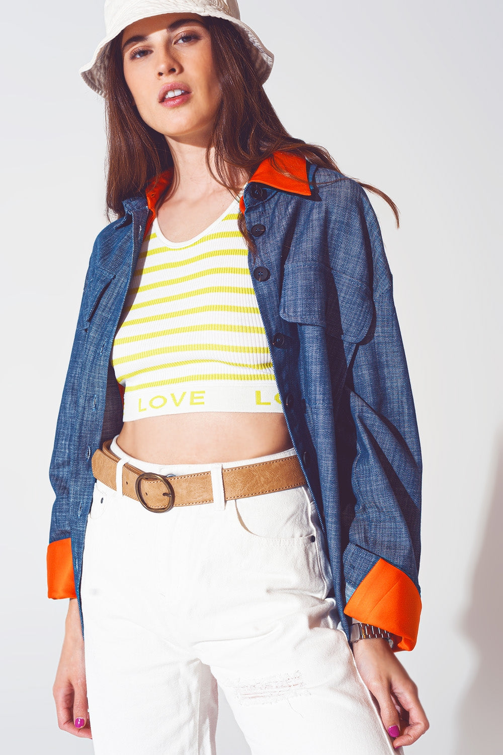 Sobre Camisa de manga comprida em marinha