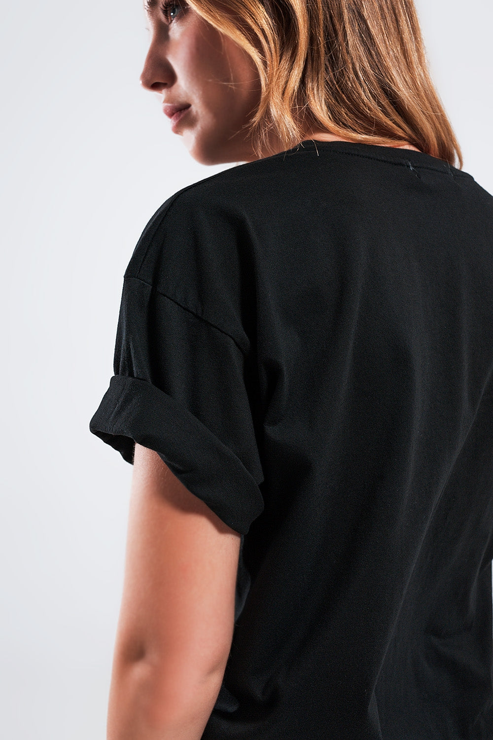 T shirt com estampa de Brooklyn em preto