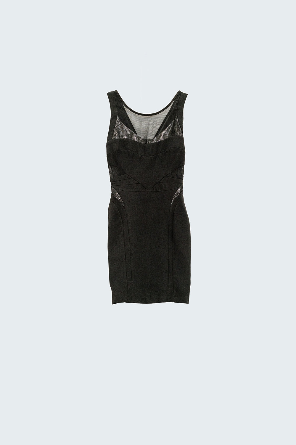 Q2 vestido a lápis preto com malha