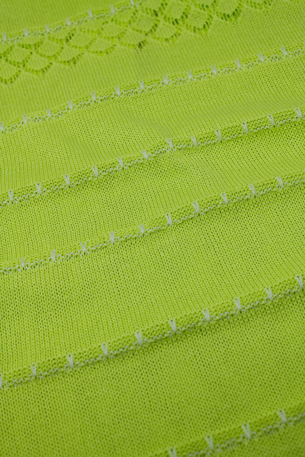 Vestido midi sem mangas Lime com decote em V e design em croché