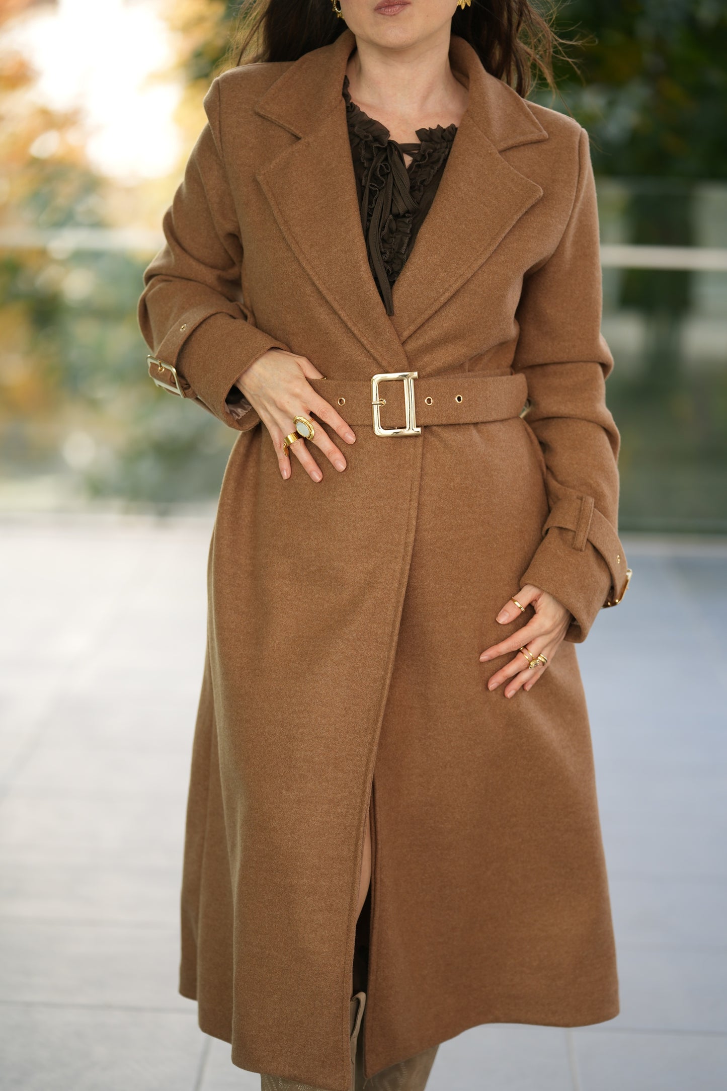 Sobretudo com cinto Elegance