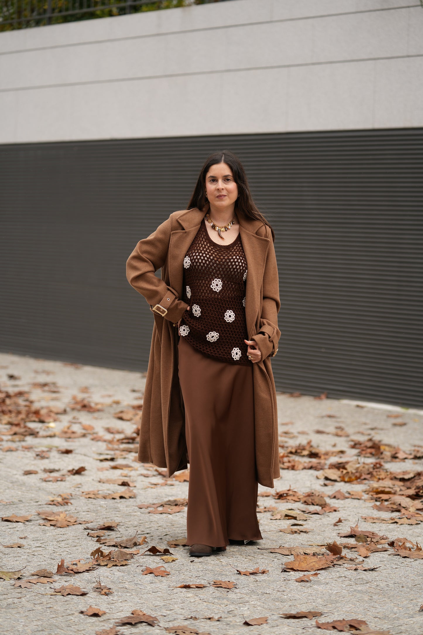 Colete em crochet feito à mão