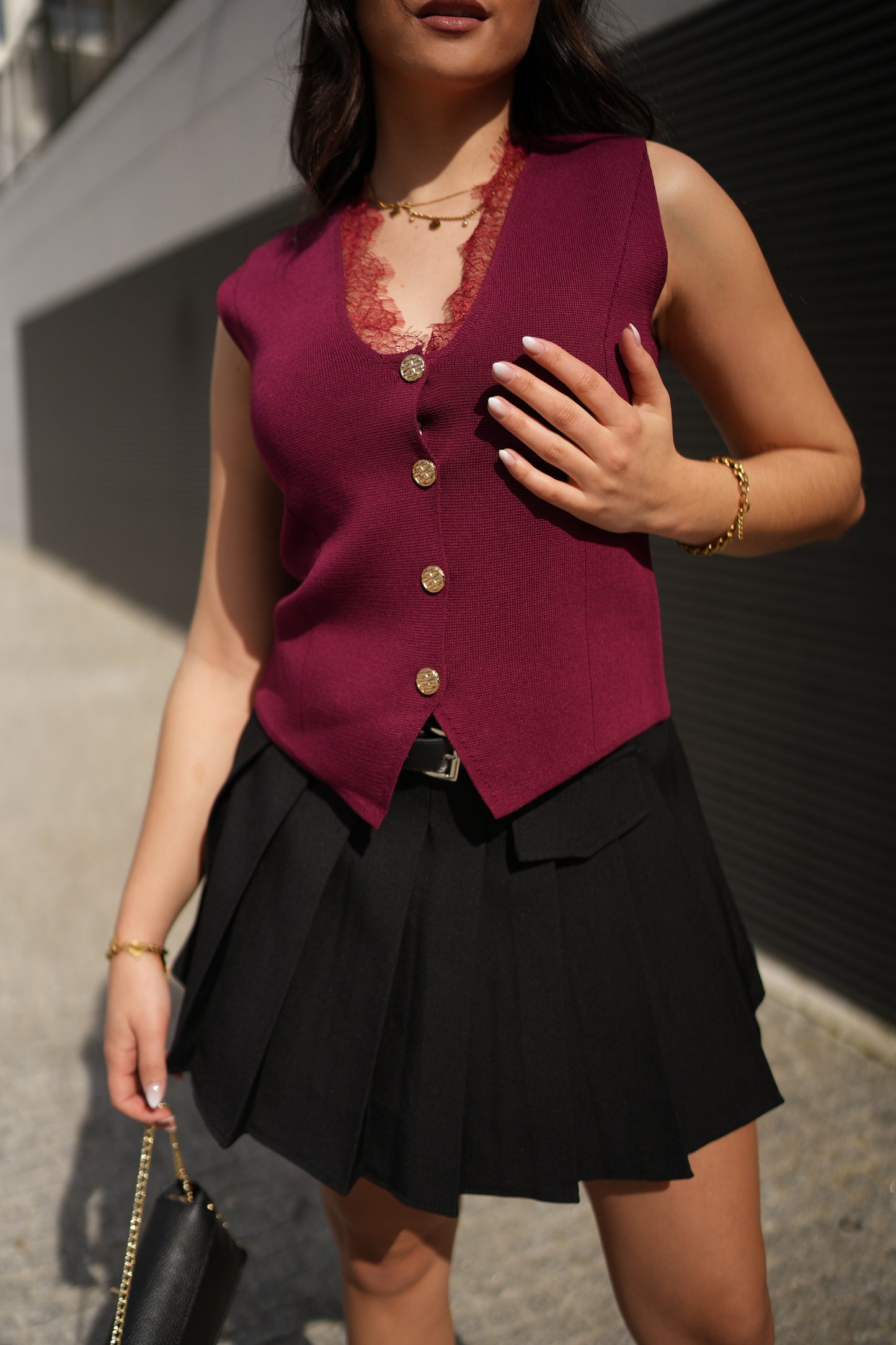 Saia de pregas Charm