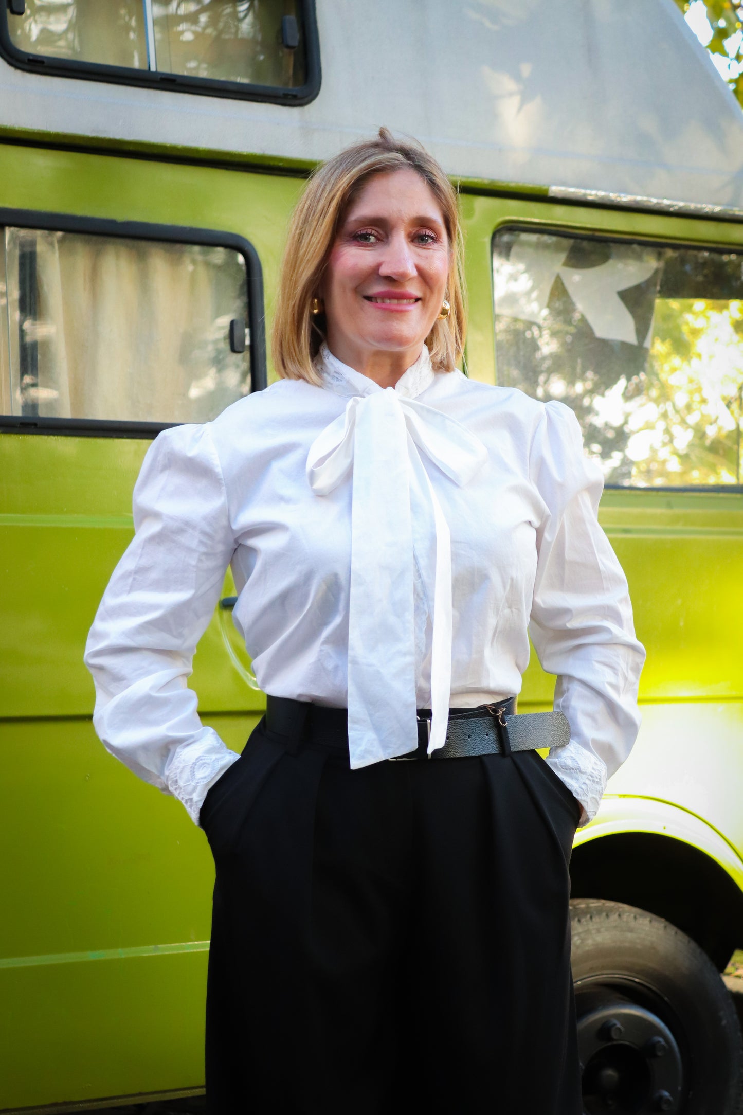 Camisa com laço Carmen