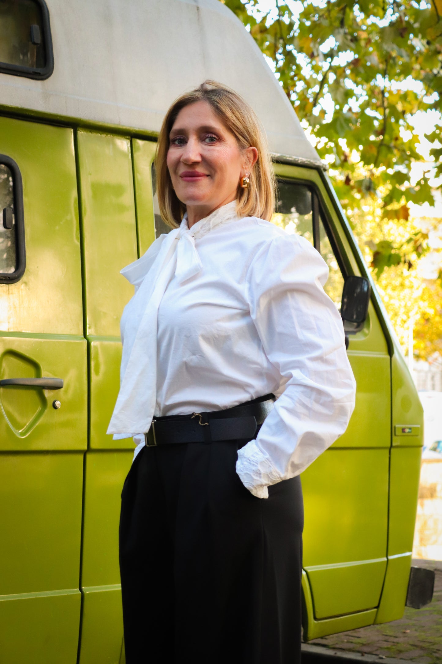 Camisa com laço Carmen