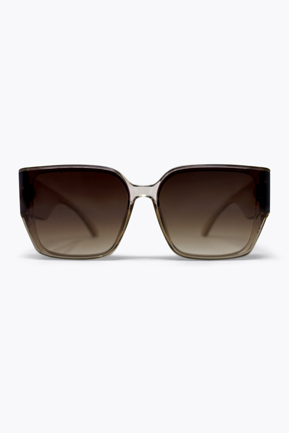 Q2 Armação Quadrada Oversized em Acetato com Degradê Marrom Óculos de Sol