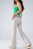 bEIGE Calças de ganga skinny com pormenor de bolso à frente