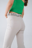 bEIGE Calças de ganga skinny com pormenor de bolso à frente
