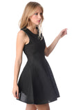 Q2 Vestido mini preto estilo rede