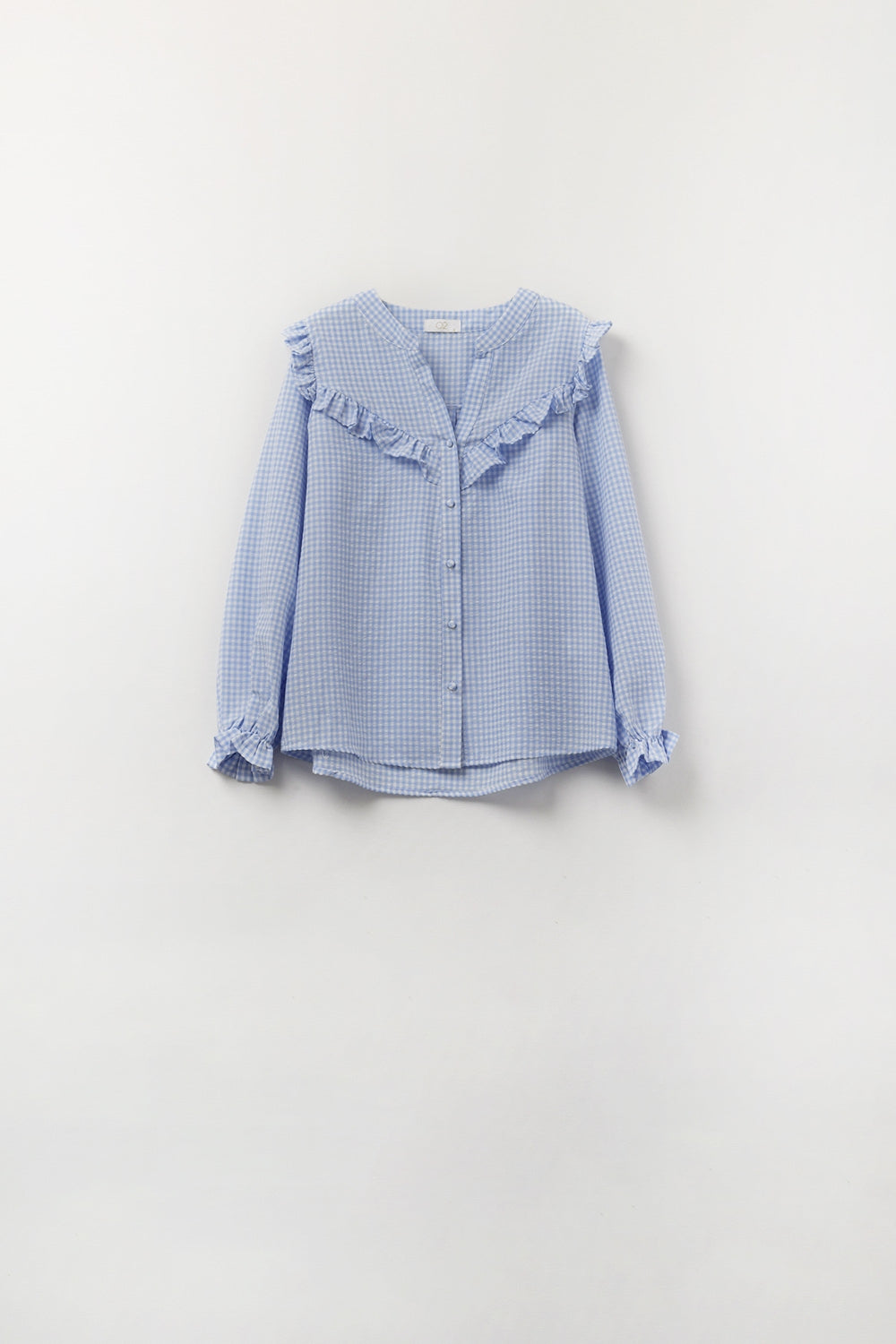 Q2 blusa azul com folhos