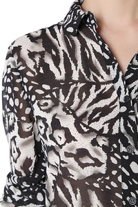 Camisa comprida estampada