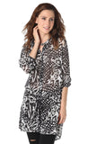 Q2 Camisa comprida estampada