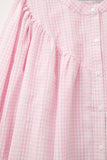 Blusa sem gola com mangas largas cor-de-rosa pálido