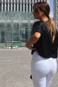 Calça de ganga branca