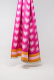 Q2 cachecol cor-de-rosa suave com estampado de corações