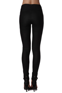 Calça preta skinny de cintura alta com alta qualidade