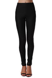 Q2 Calça preta skinny de cintura alta com alta qualidade