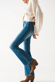 Calças de ganga azuis com corte bootcut