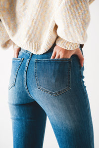 Calças de ganga azuis com corte bootcut