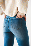 Calças de ganga azuis com corte bootcut