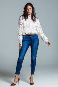 Calças de ganga Basic Super Skinny em lavagem média