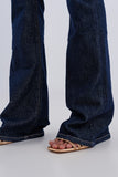 Calças de ganga de cintura ultra alta Dark wash