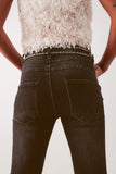 Calças de ganga de corte skinny em preto lavado com cintura alta