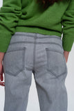 Calças de ganga jogger leves em cinzento