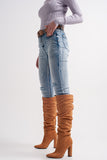 Calças de ganga skinny com detalhes de botões em azul claro