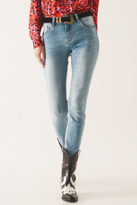 Calças de ganga skinny com elasticidade