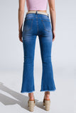 Calças de ganga skinny de lavagem escura com corações rodeados de tachas