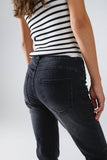 Calças de ganga skinny pretas com brilhantes