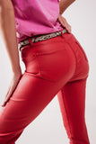 Q2 Calças revestidas vermelho