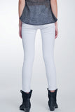 Calças skinny de cintura alta em branco