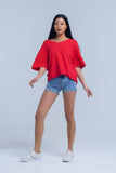 Calções jeans com detalhes das estrelas