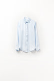 Camisa Azul Bebê com Botões em Cetim