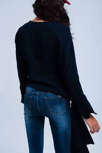 Camisa azul de nó