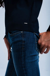 Camisa azul de nó