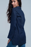 Camisa azul escuro