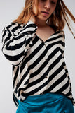 Q2 Camisa com riscas oversized