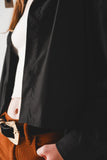 Camisa de algodão em preto