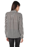 Camisa às riscas com laço
